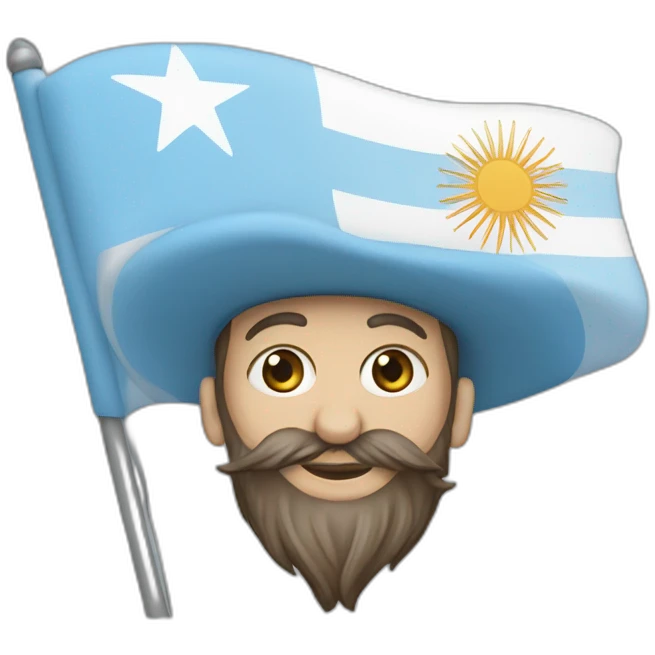 A wizzard with an argentine flag emoji