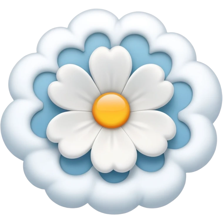 circle cloud with hollow middle white shaped like a flower with no middle emoji