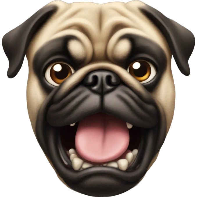 Angry pug emoji