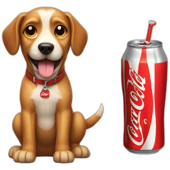 dog with a coke emoji