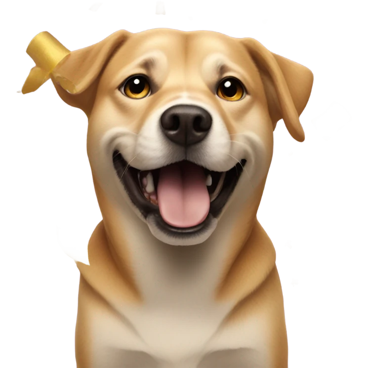 Dog throwing confetti  emoji