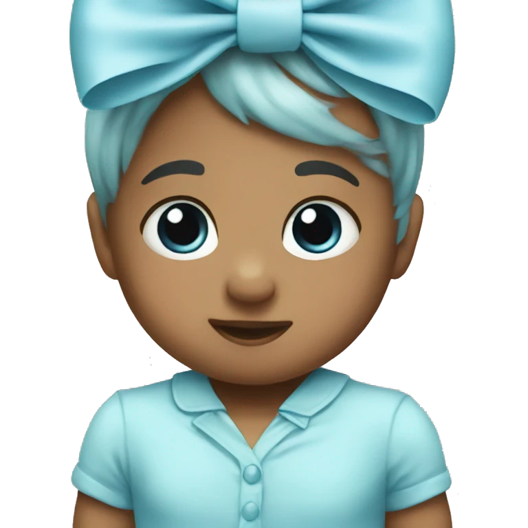 Baby blue bow emoji