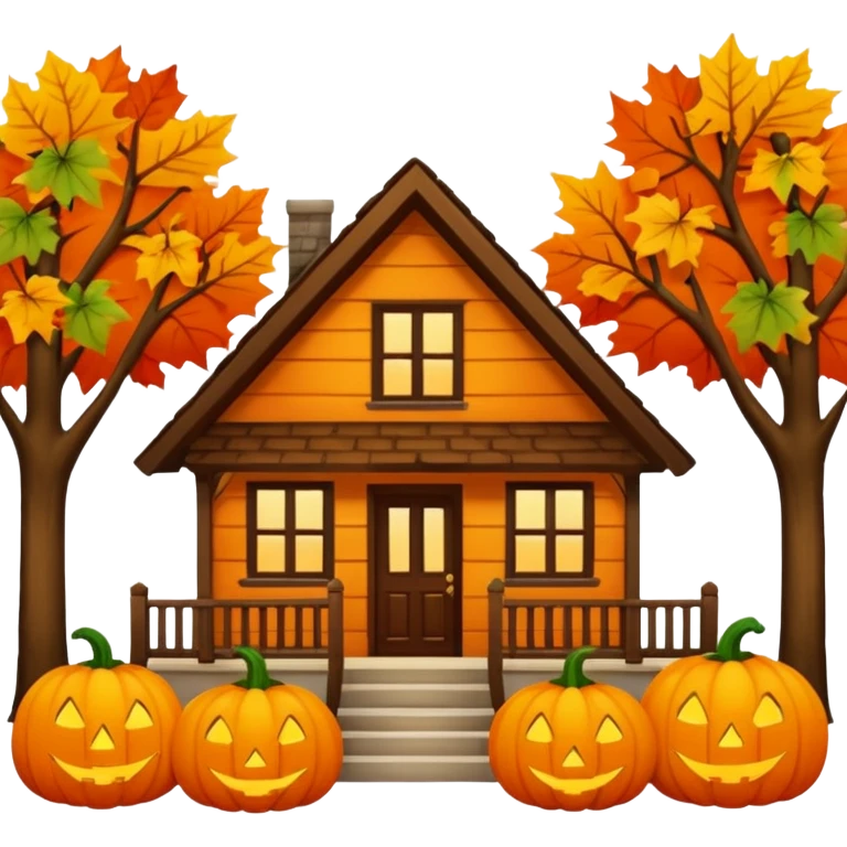 Cozy autumn home emoji