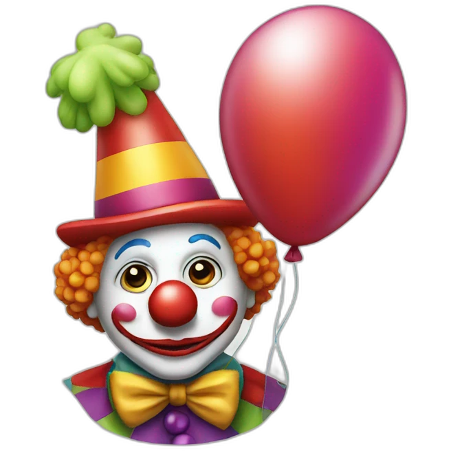 Clown with balloon emoji