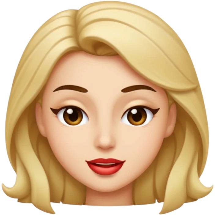 Very weird seductive wink emoji