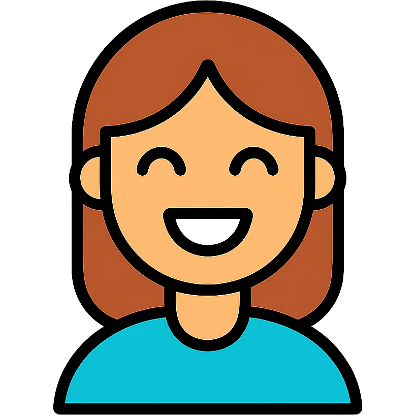 happy brunette emoji