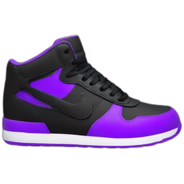 sneakers black and violet emoji