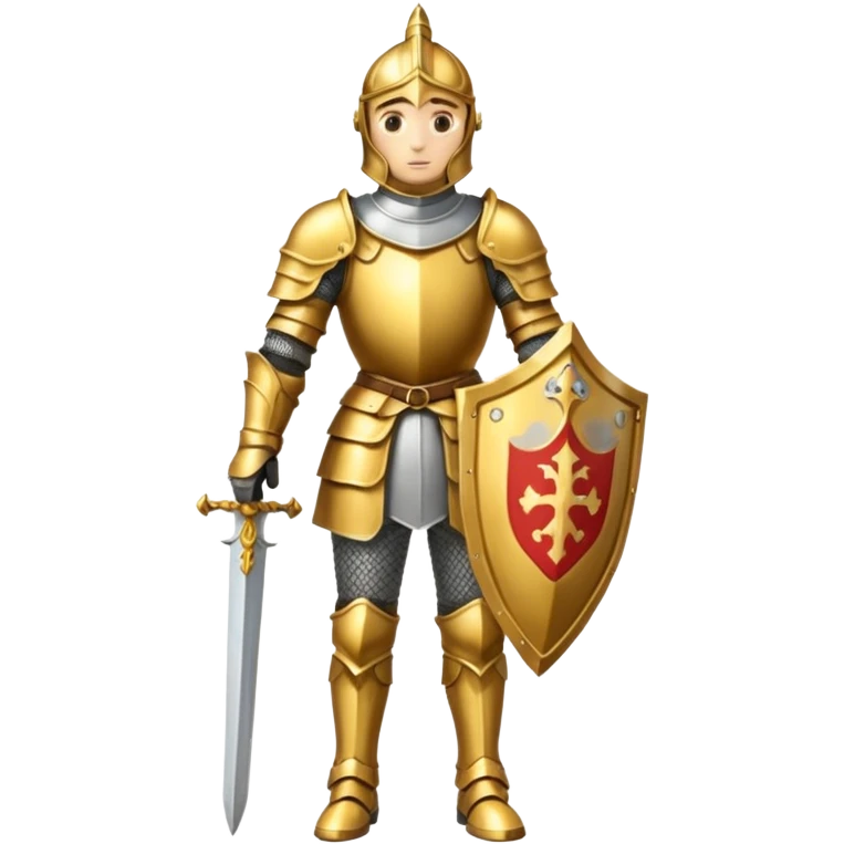 a knight in gold armor emoji
