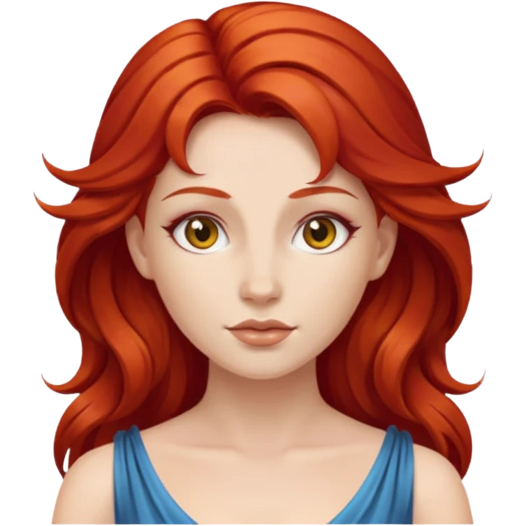 red hair goddess emoji