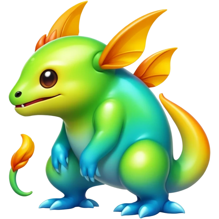 Randomly-colored Fakémon-creature emoji