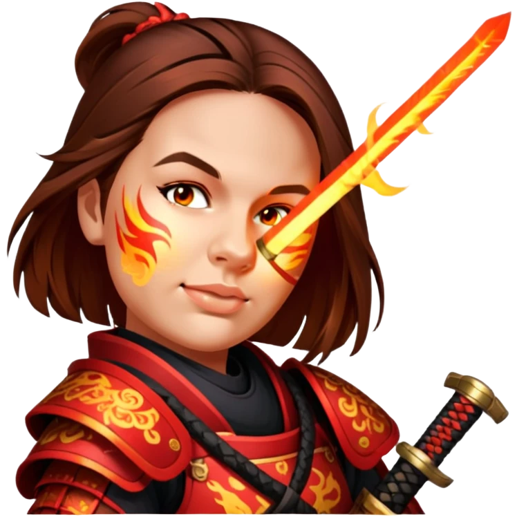 Fire-Wielding Samurai emoji