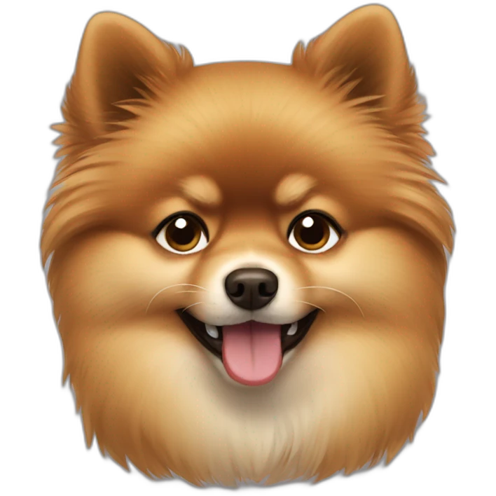 Pomeranian brown hair crying emoji