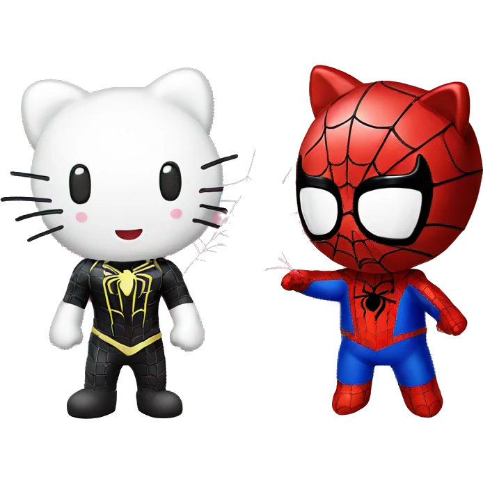 spider man and hello kitty  emoji