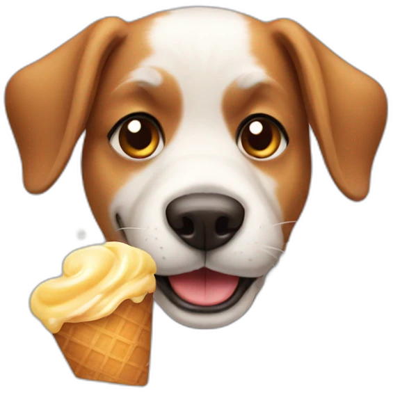 dog whit a glace emoji