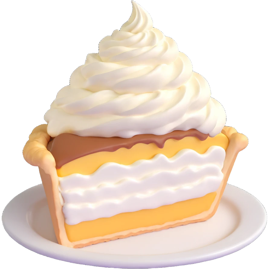 cream pie dessert with whipped cream topping emoji