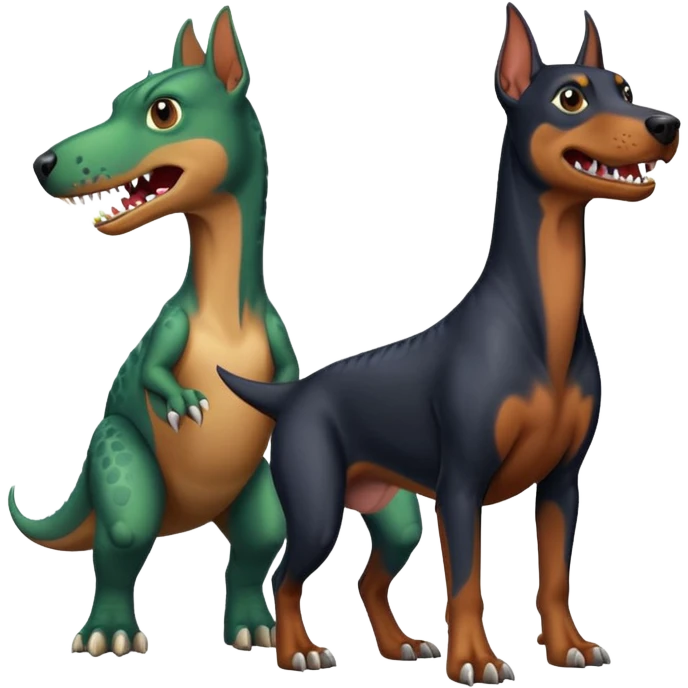 dinosaur doberman emoji