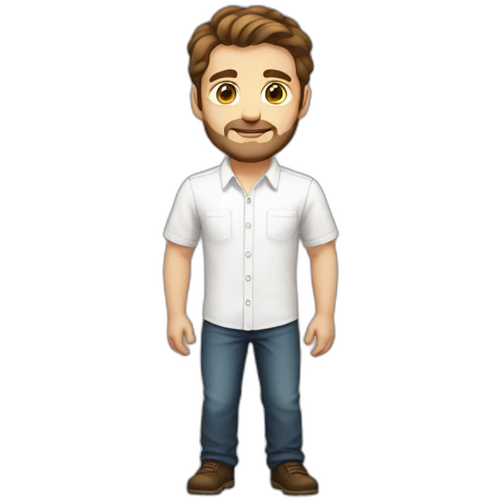 developer glass brown hair european white shirt emoji