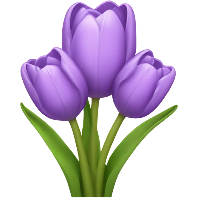 light purple tulip bouquet emoji