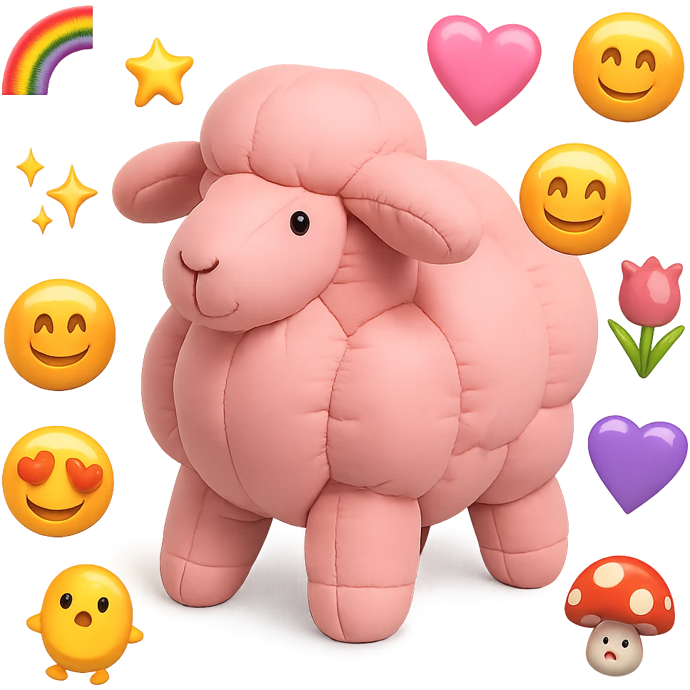 10+ Emoji Give Pink Sheep emoji