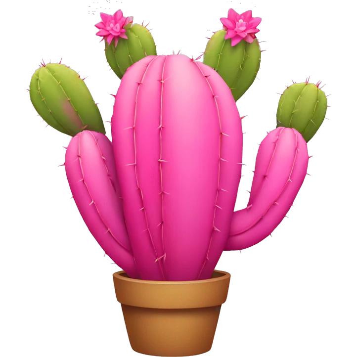 Pink cactus  emoji