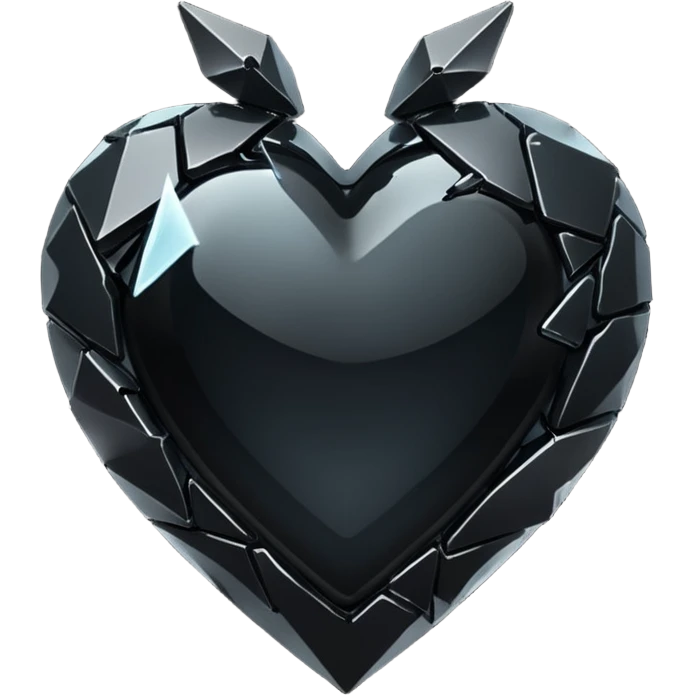 heart with black crystal shards emoji