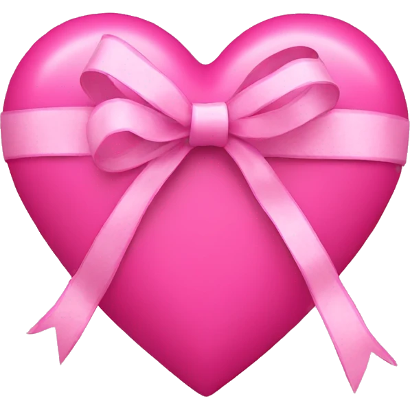 Pink heart with ribbons  emoji