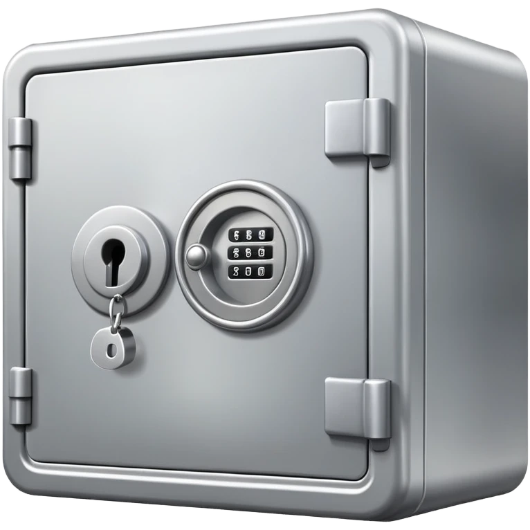 metal safe with lock emoji