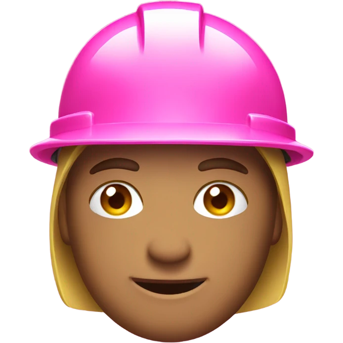 pink hard hat emoji