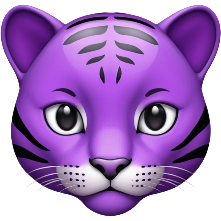 Purple Panther face tileted to the slight right emoji