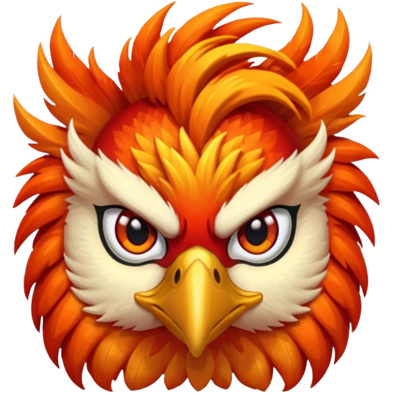 Bored blazing phoenix emoji