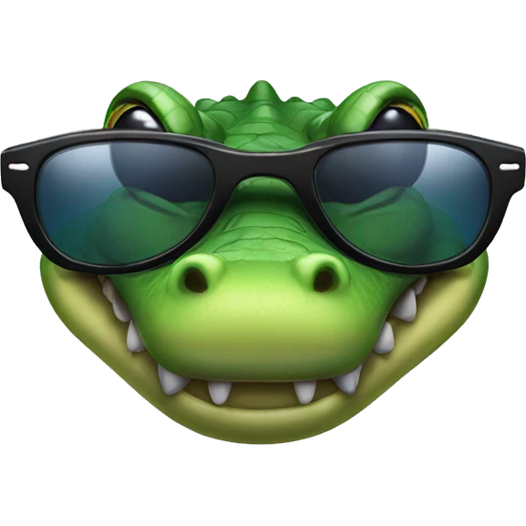 Crocodile with sunglasses  emoji