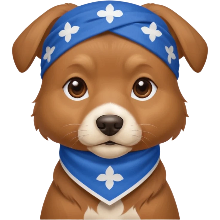 Dog with blue Bandannas emoji