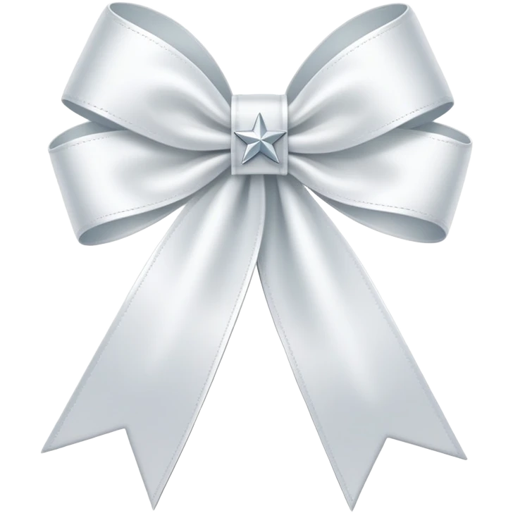 Ribbon white with clips star emoji