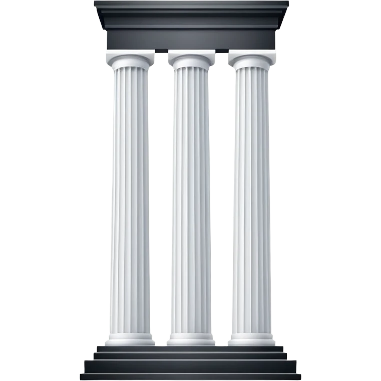 A minimalistic diagram or a set of neat columns and lines arranged logically and symmetrically, without numbers or signatures. emoji