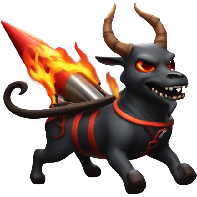 Satan’s scary rocket sleigh flying to town  emoji