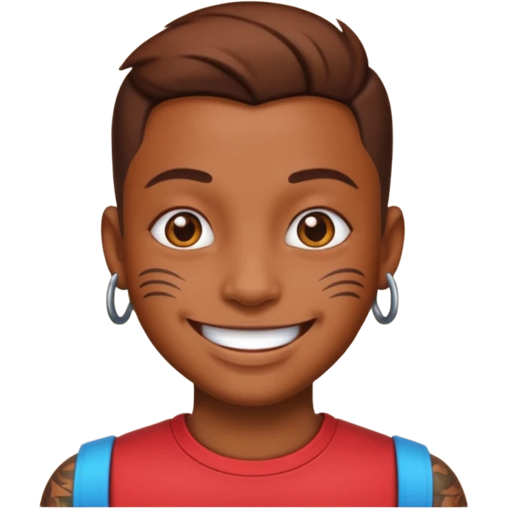 brown skin yvl emoji with cybersigilism tattoo emoji