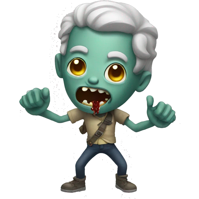Zombie cheers emoji