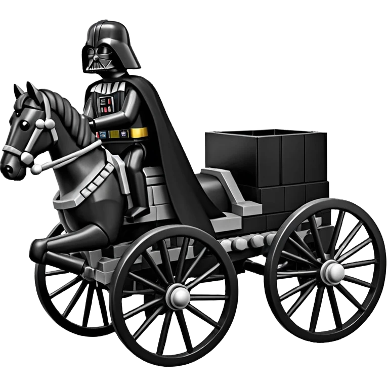 Darth Vader’s Lego horse-drawn 4 wheel caravan  emoji