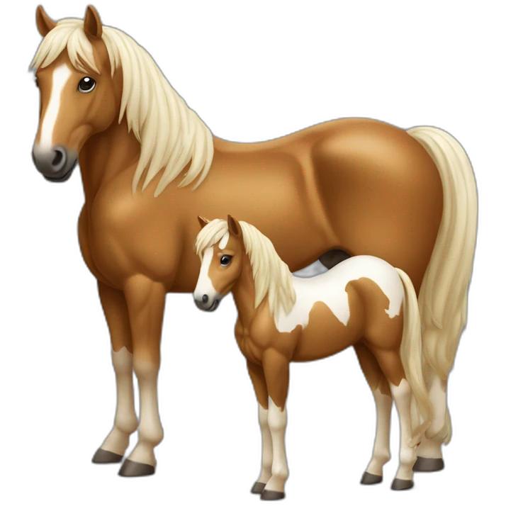 Cheval et son poulain emoji