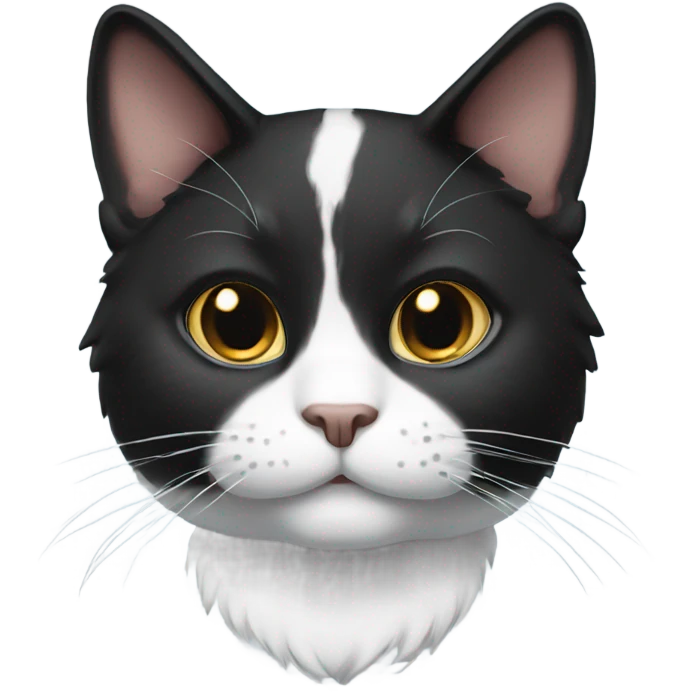male tuxedo fur cat emoji