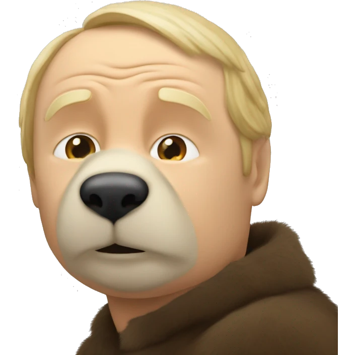 Vladimir poutine sur le dos d’un ours emoji