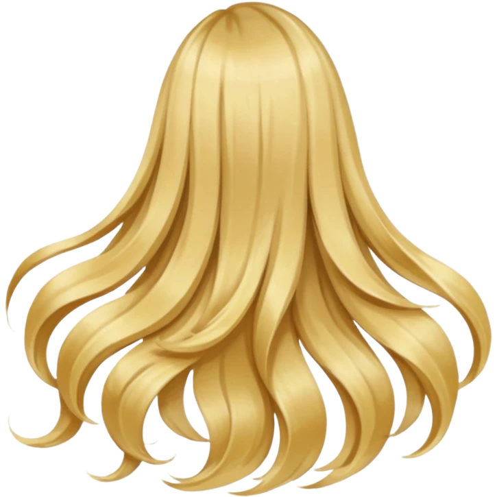 back view of long blonde hair emoji