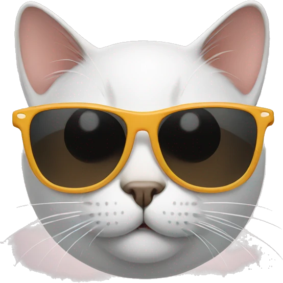 Cat with sunglasses emoji