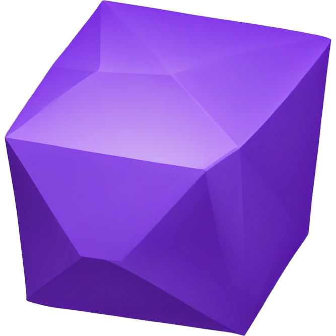 Regular polyhedra purple emoji