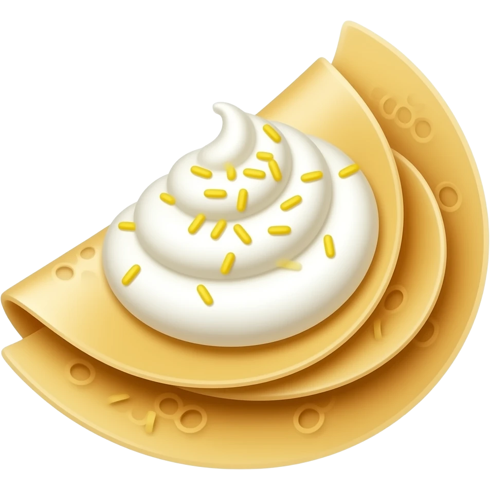 lemon ricotta whipped crepe emoji