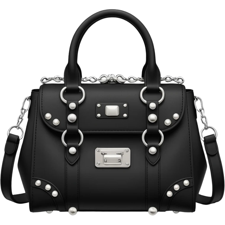 Ultra realistic Alexander Wang bag, in cottagecore aesthetic style including embellishments emoji