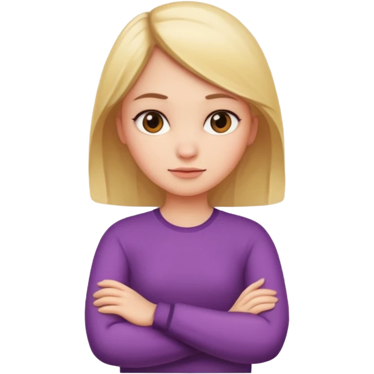 girl with arms crossed emoji