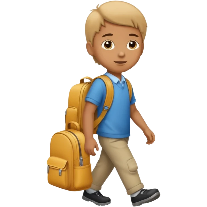 Child with school bag going to school emoji