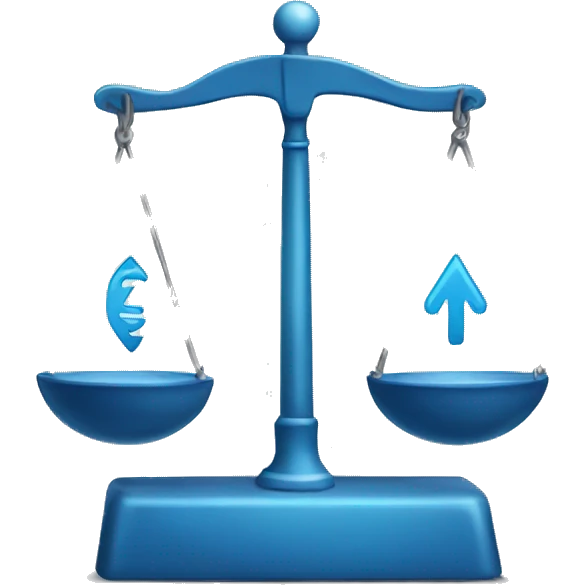 weight scale with blue arrow pointing down emoji