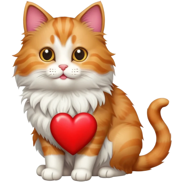 cat doing a heart sign  emoji